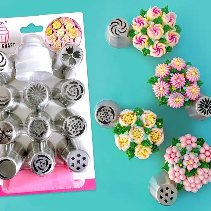 RUSSIAN PIPING TIP SET 13 PIECE SET (Cake Craft) – view 5