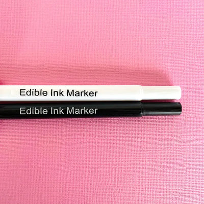 Edible Markers Matte White & Matte Black Markers