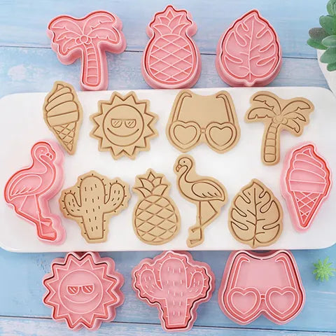 Cookie Cutter Summer Cutter & Stamp 8 Piece Set