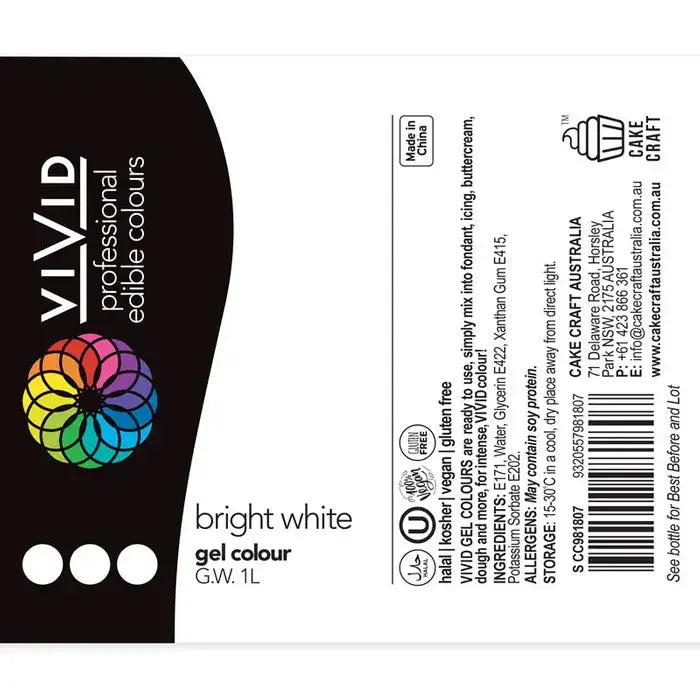 Food Colour BRIGHT WHITE GEL COLOUR 1L – view 2