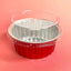 FOIL BAKING CUP WITH LID | ROUND | RED | 50 PACK (CAKE CRAFT)