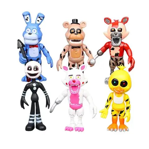 Cake Topper Five Nights At Freddys Plastic Figurines 6 Piece Set