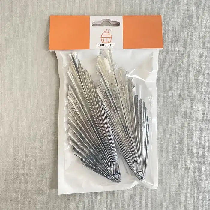 Metallic Silver Deco Fan Topper 2 Pc Set – view 2