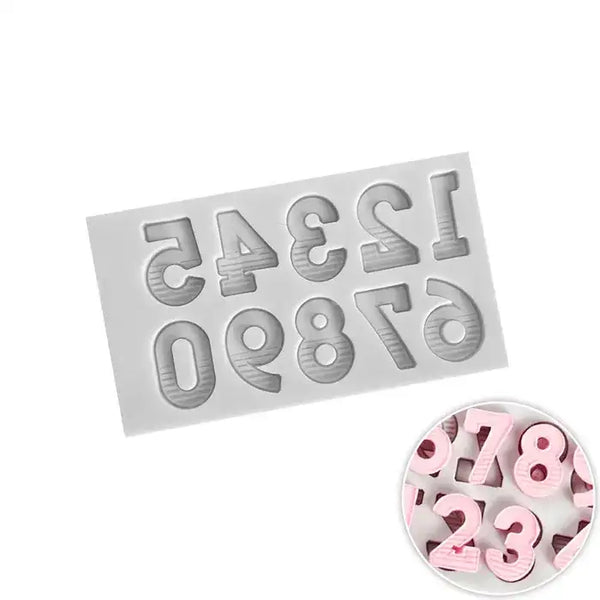 UNIVERSAL SERIF NUMBERS SILICONE MOULD