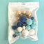 BLUE, WHITE & GOLD | DECO FOAM BALL TOPPER | 32 PC SET