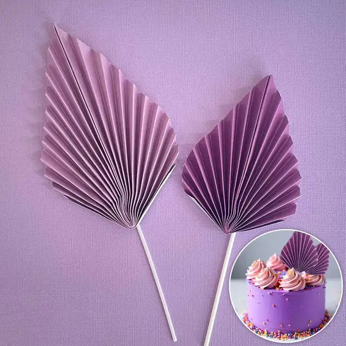 Purple Deco Fan Topper 2 Pc Set