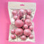 GLITTER PINK | DECO FOAM BALL TOPPER | 20 PC SET
