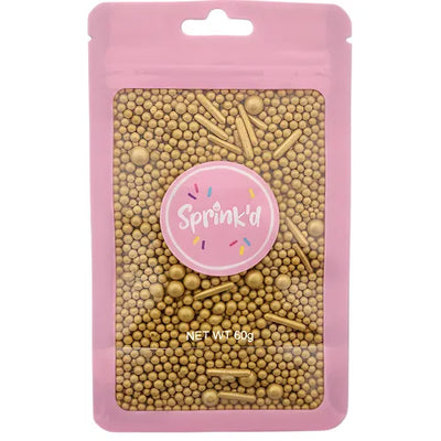 GOLD METALLIC MIX SPRINKLES | 60G SPRINK'D
