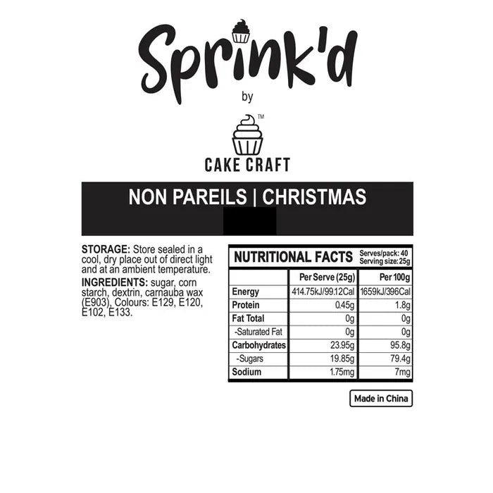 SPRINK'D | NON PAREILS | CHRISTMAS | 500G