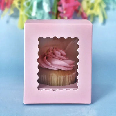 PINK 1 HOLE CUPCAKE BOX CC