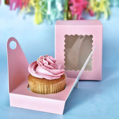 PINK 1 HOLE CUPCAKE BOX CC