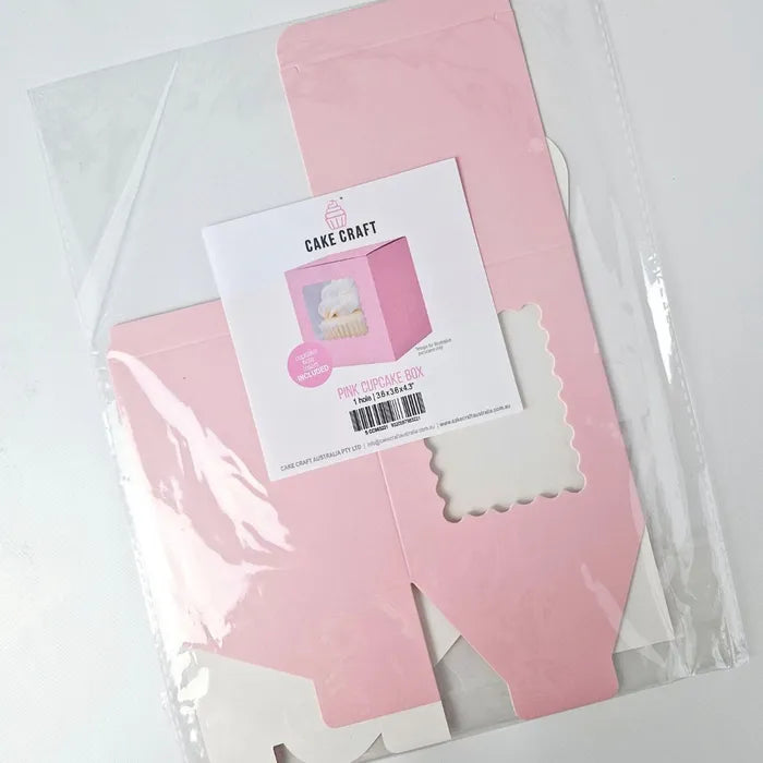 PINK 1 HOLE CUPCAKE BOX CC