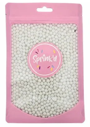 SPRINK'D | 2MM SUGAR BALLS PEARL | WHITE | 500G