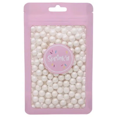 8MM SUGAR BALLS PEARL | WHITE | 60G SPRINK'D