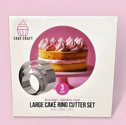 LARGE CAKE RING CUTTER SET | 3 PC