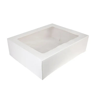 Mondo 12" x 18" Rectangular White Cake Box 6" Tall