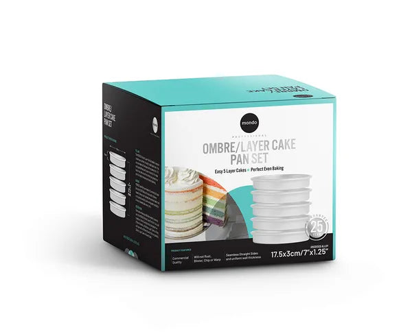 CAKE TIN MONDO PRO OMBRE / LAYER CAKE PAN 5 SET