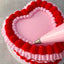 MONDO HEART CAKE BOARD 8IN WHITE - 3MM COMPRESSED