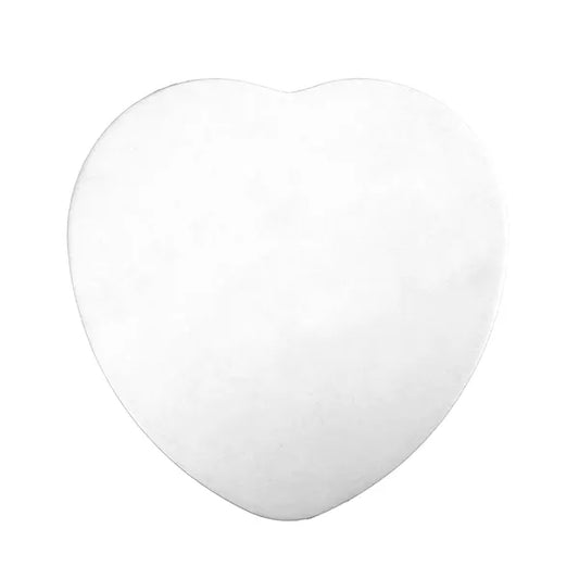 HEART CAKE BOARD 12IN WHITE - 3MM COMPRESSED MONDO