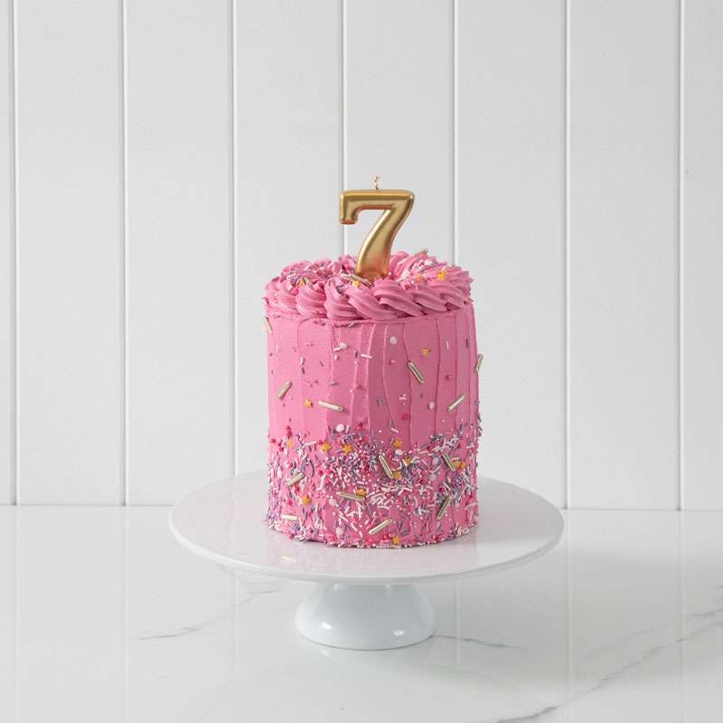 GOLD Candle - NUMBER 7 – view 2