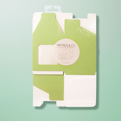 Scalloped Single Cupcake Box (Pack of 6) - PASTEL GREEN