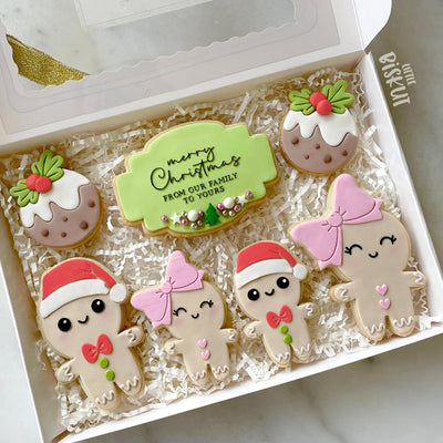 Gingerbread Man with Santa Hat Cutter & Debosser Set (Little Biskut) - SMALL 50mm x 75mm