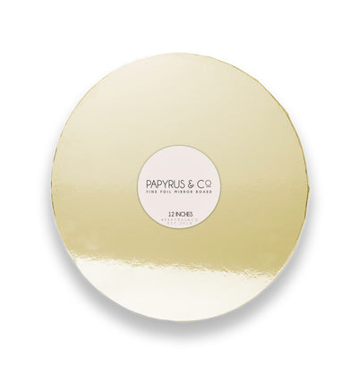 Cake Board Masonite (Gold Mirror) 12" Round