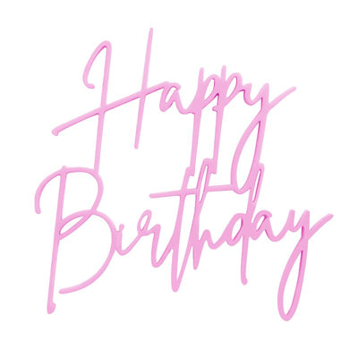 Sweet Cartel - Cupcake Charm/Topper - Happy Birthday Pink