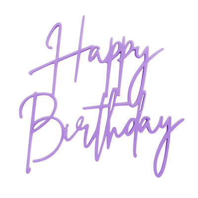 Sweet Cartel - Cupcake Charm/Topper - Happy Birthday Purple