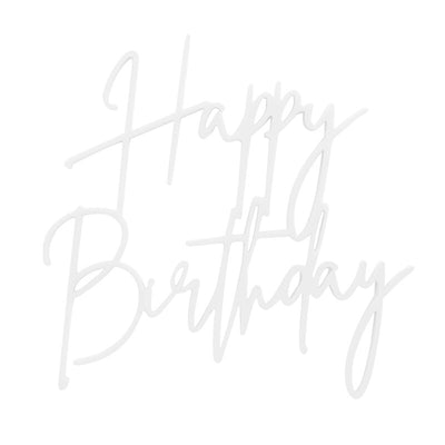 Sweet Cartel - Cupcake Charm/Topper - Happy Birthday White