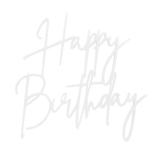 Sweet Cartel - Cupcake Charm/Topper - Happy Birthday White