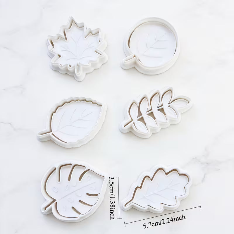 Botanical Leaf Style Imprint Cutter 6pc