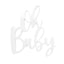 Sweet Cartel - Cupcake Charm/Topper - Oh Baby White