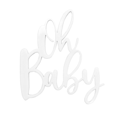 Sweet Cartel - Cupcake Charm/Topper - Oh Baby White