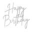 Sweet Cartel - Cupcake Charm/Topper - Happy Birthday Silver
