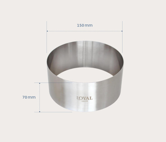 150mm FOOD/STACKER RING 6" ROUND S/S