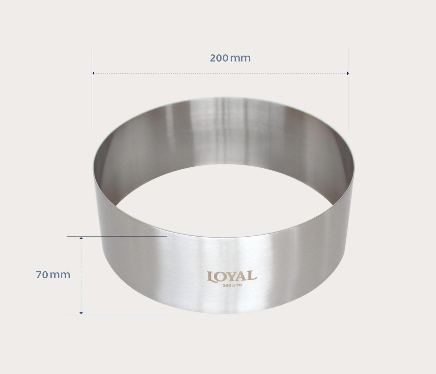 200mm FOOD/STACKER RING 8" ROUND S/S
