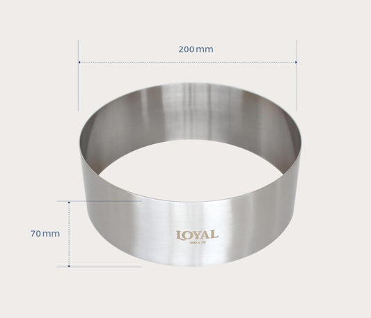 200mm FOOD/STACKER RING 8" ROUND S/S