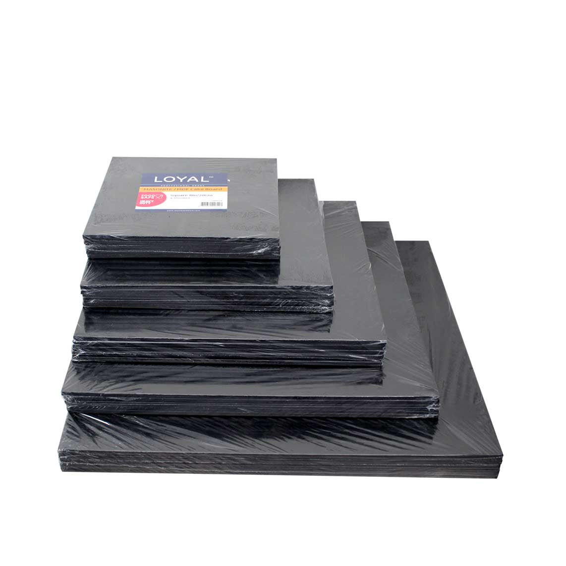 MASONITE SQUARE BLACK 12" BOARD LOYAL