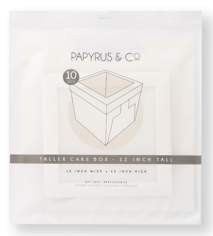 PAPYRUS 10 x 10 x 12" EXTRA TALL Cake Box with Window