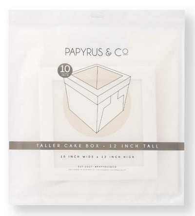 PAPYRUS 10 x 10 x 12" EXTRA TALL Cake Box with Window