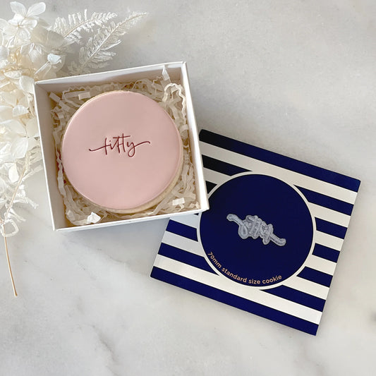 Fifty Tiny Text Stamp (Little Biskut)