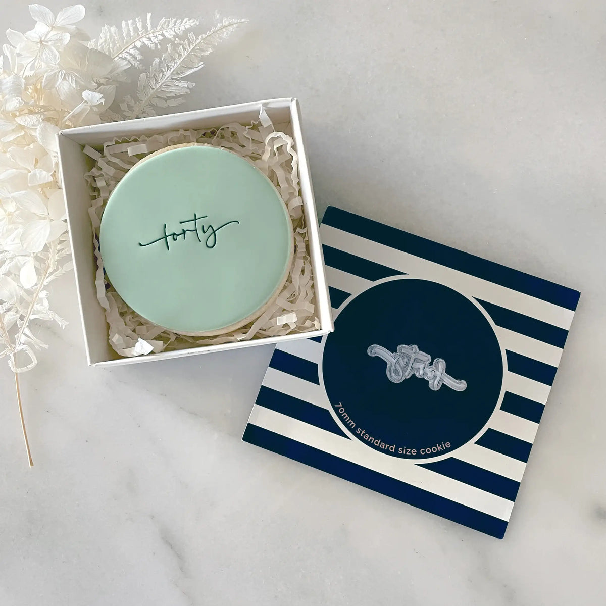 Forty Tiny Text Stamp (Little Biskut)