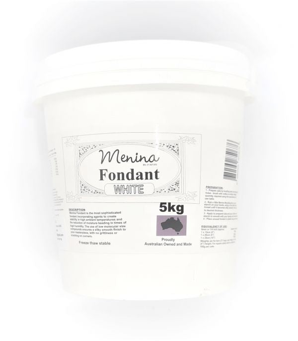 Icing 5kg Fondant White Menina Products