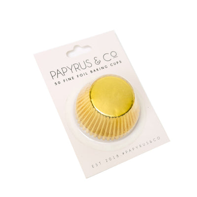 Baking Cups 50 pack Medium Gold Foil 44mm