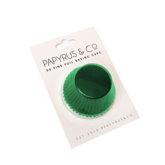 Baking Cups 50 pack Green Foil 50mm