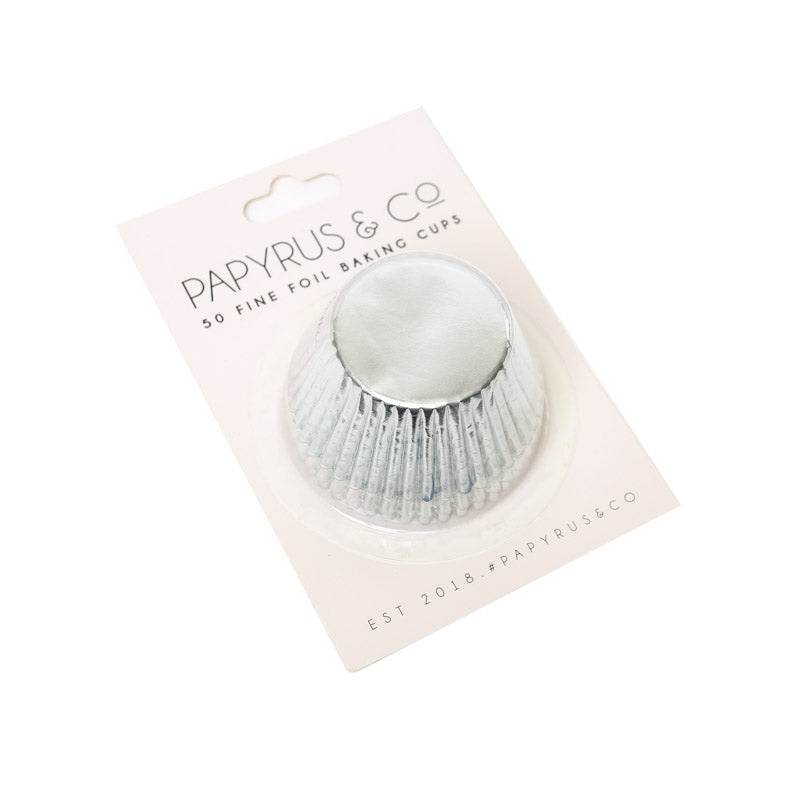 Baking Cups 50 pack Medium Silver Foil 44mm