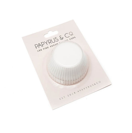 Baking Cups 100 pack White Paper Grease 50mm