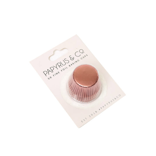 Baking Cups 50 pack Mini Rose Gold Foil 35mm