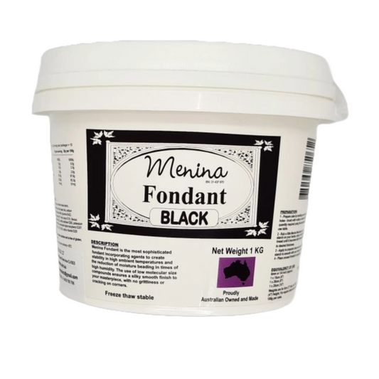 Icing 1kg Fondant Black Menina Products